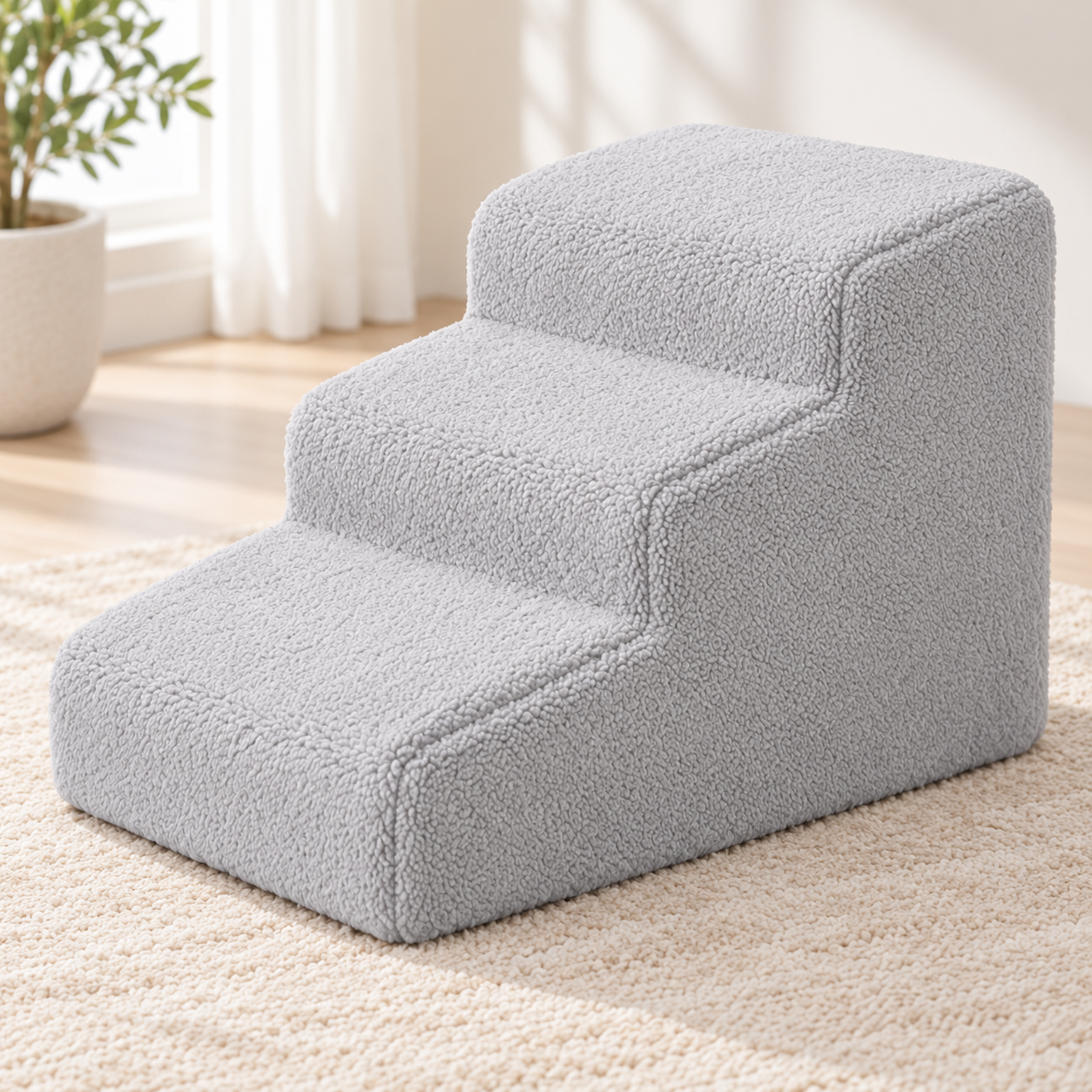 Dog Ramp for Bed with Non-Slip Base | Gentle Access for Senior and Small Pets