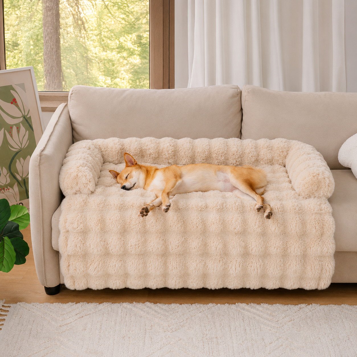 Plush Dog Bed with Ultimate Pet Comfort