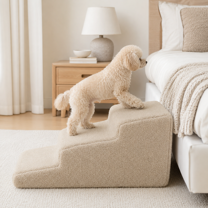 Dog Ramp for Bed with Non-Slip Base | Gentle Access for Senior and Small Pets