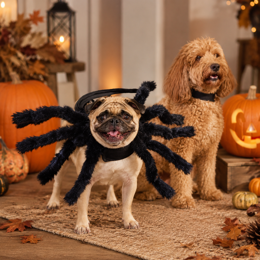 Halloween Pet Kostuum Black Spider