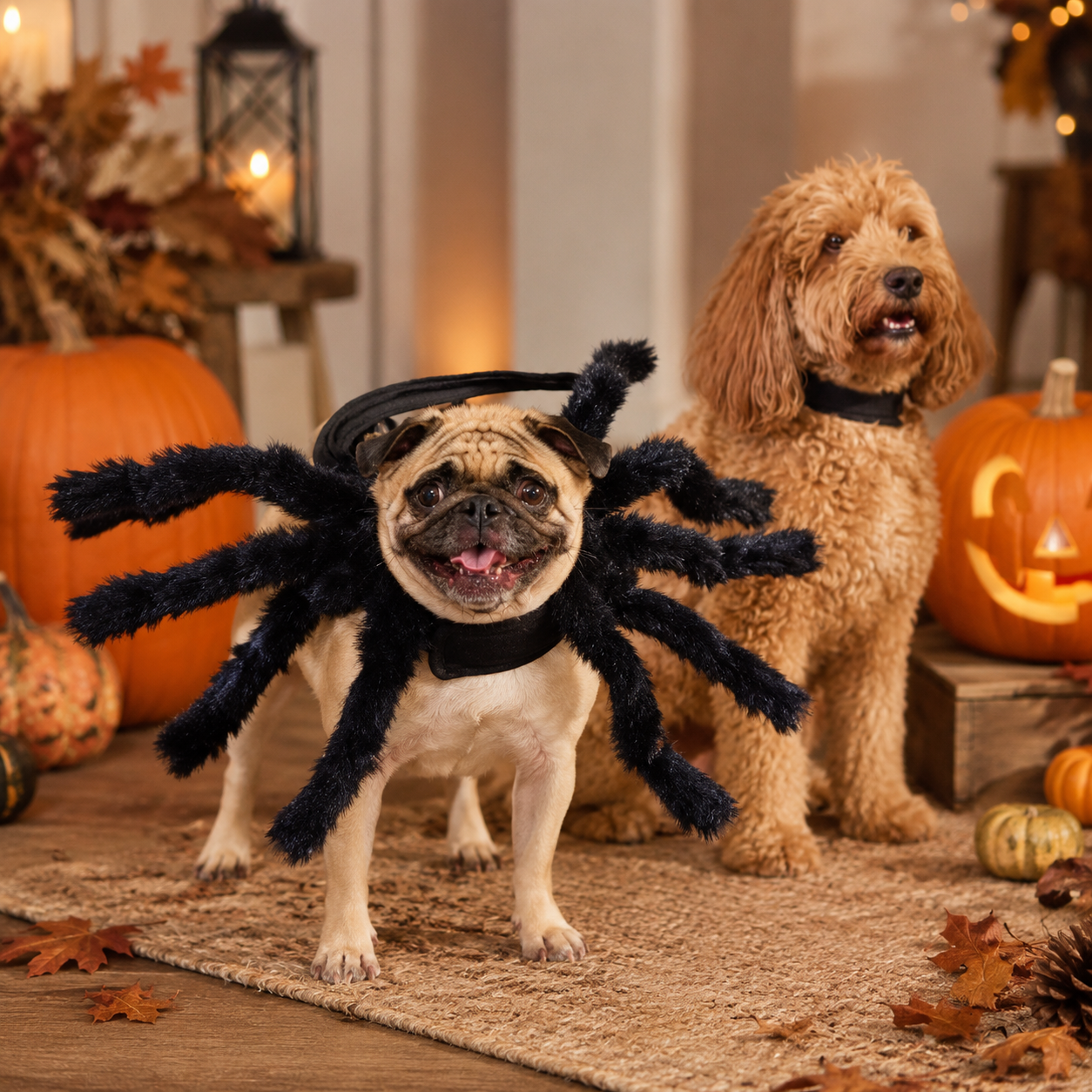 Halloween Pet Kostuum Black Spider