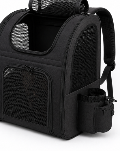 Travel Companion | Large Cat Carrier Bag with Expandable Design | Breathable Panels for Comfortable Travel