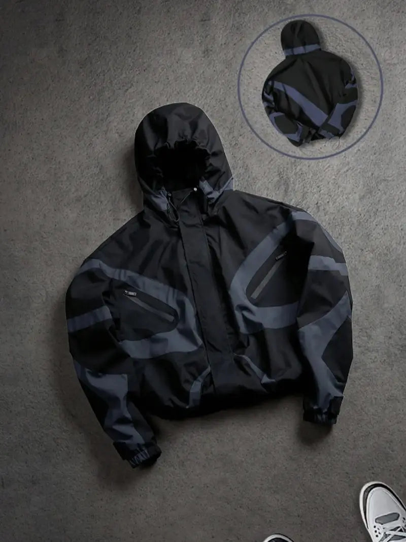 Oswin Hooded Colorblock Windbreaker - image 5