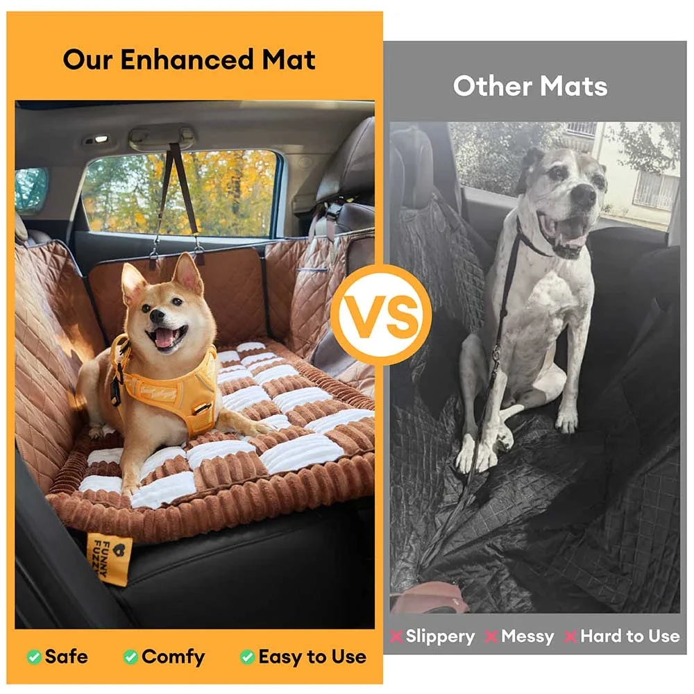 Chenille Comfort Mat for Dog Car Seat Covers – Soft Add-On Travel Pad - view 9