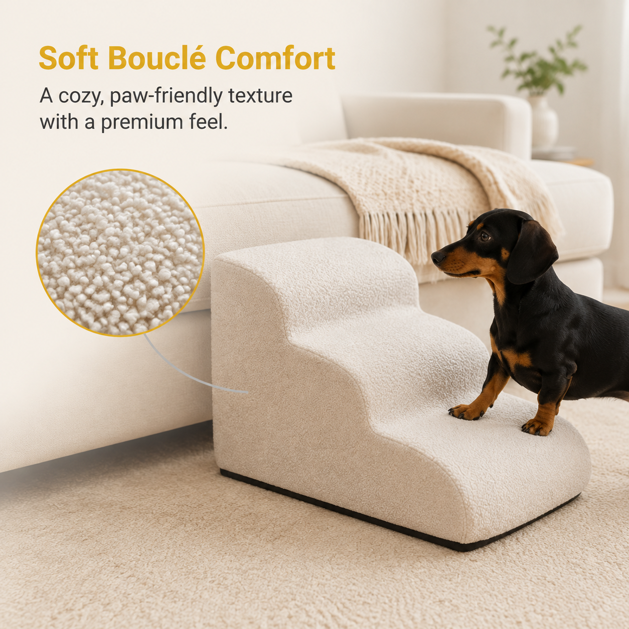 Comfort Steps | Dog Stairs for Bed with Non-Slip Design | Soft Foam for Easy Access