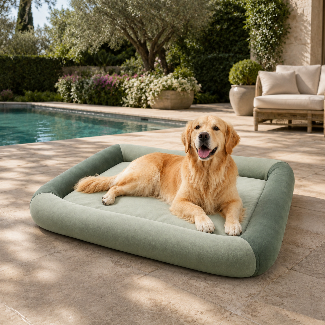 Cooling Dog Bed with Waterproof Design & Plush Texture | Ideal for Summer Comfort