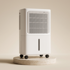 12L compressor dehumidifier on a travertine plinth