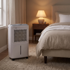 12L smart dehumidifier in the corner of a bedroom