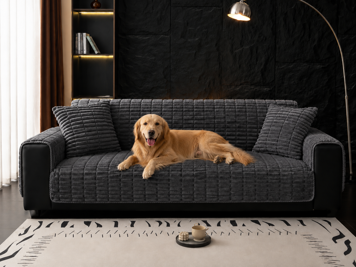 Cozy Flannel | Waterproof Sofa Cover with Non-Slip Backing | Pet-Friendly Protection for Ultimate Comfort