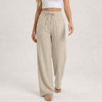 Aurelie Linen Wide-Leg Pants