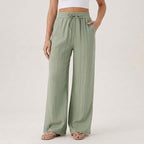 Aurelie Linen Wide-Leg Pants