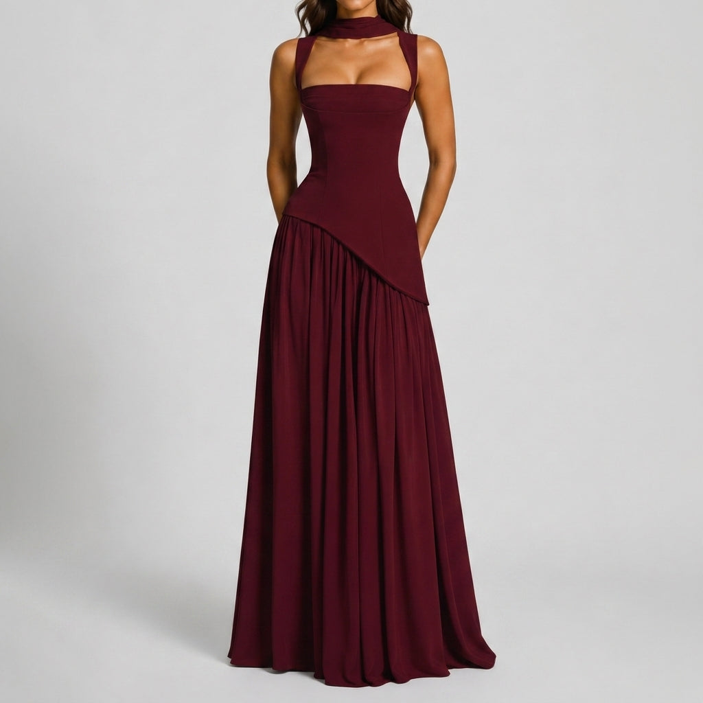 Astrid Draped Maxi Dress