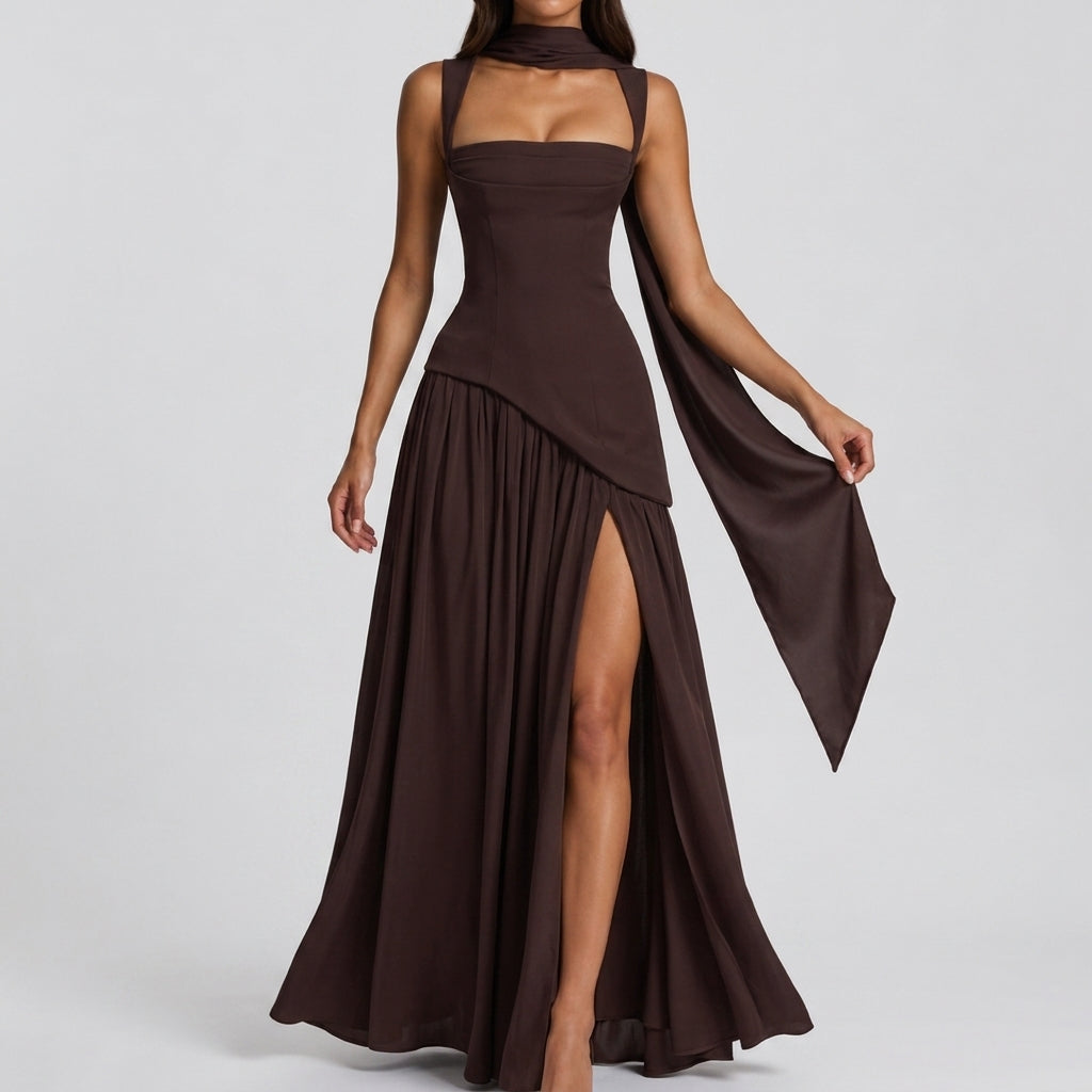 Astrid Draped Maxi Dress