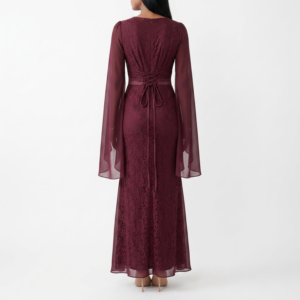 Adrien Lace Maxi Dress