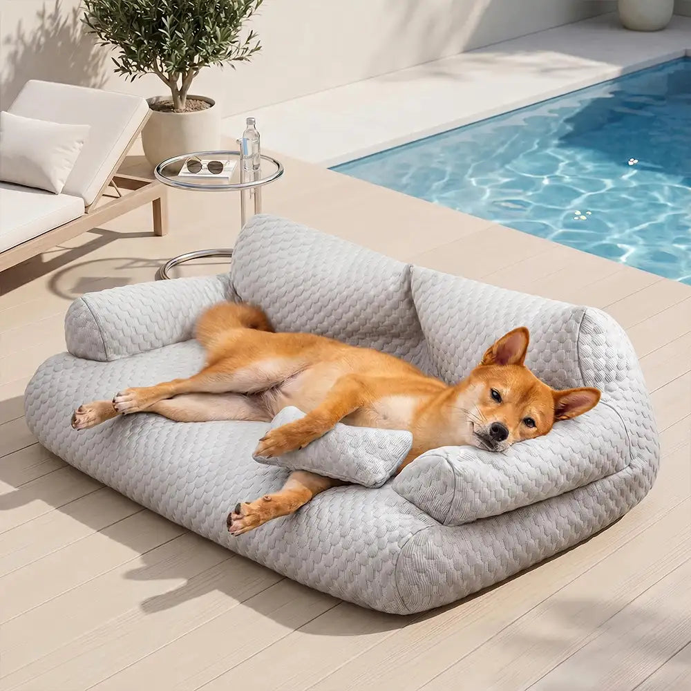 Ice Silk Cooling Dog Bed – Breathable Summer Sofa Bed with Washable Cover - view 20