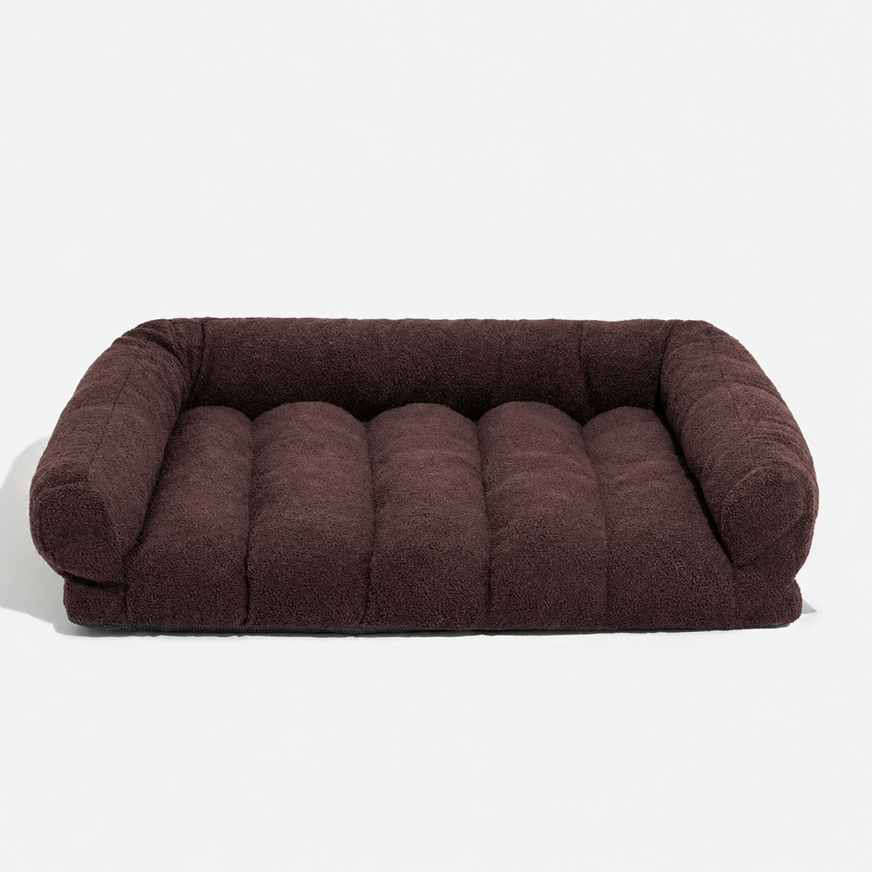 Orthopedic Dog Sofa Bed with Headrest – Teddy Fleece Bed for Large Breeds