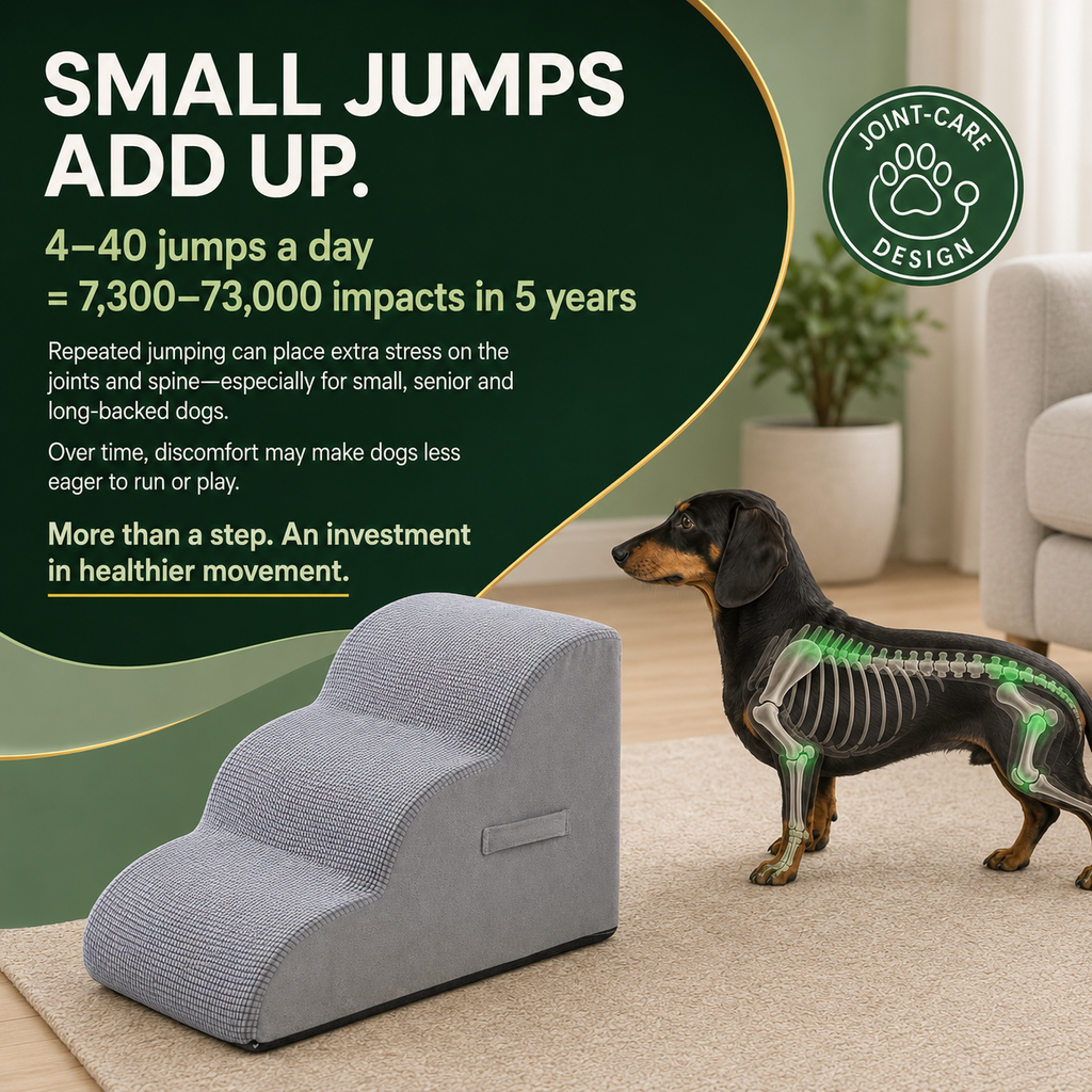 SnugNest | Dog Stairs for Bed with Hidden Storage | Stylish & Durable Accessory for Easy Pet Access