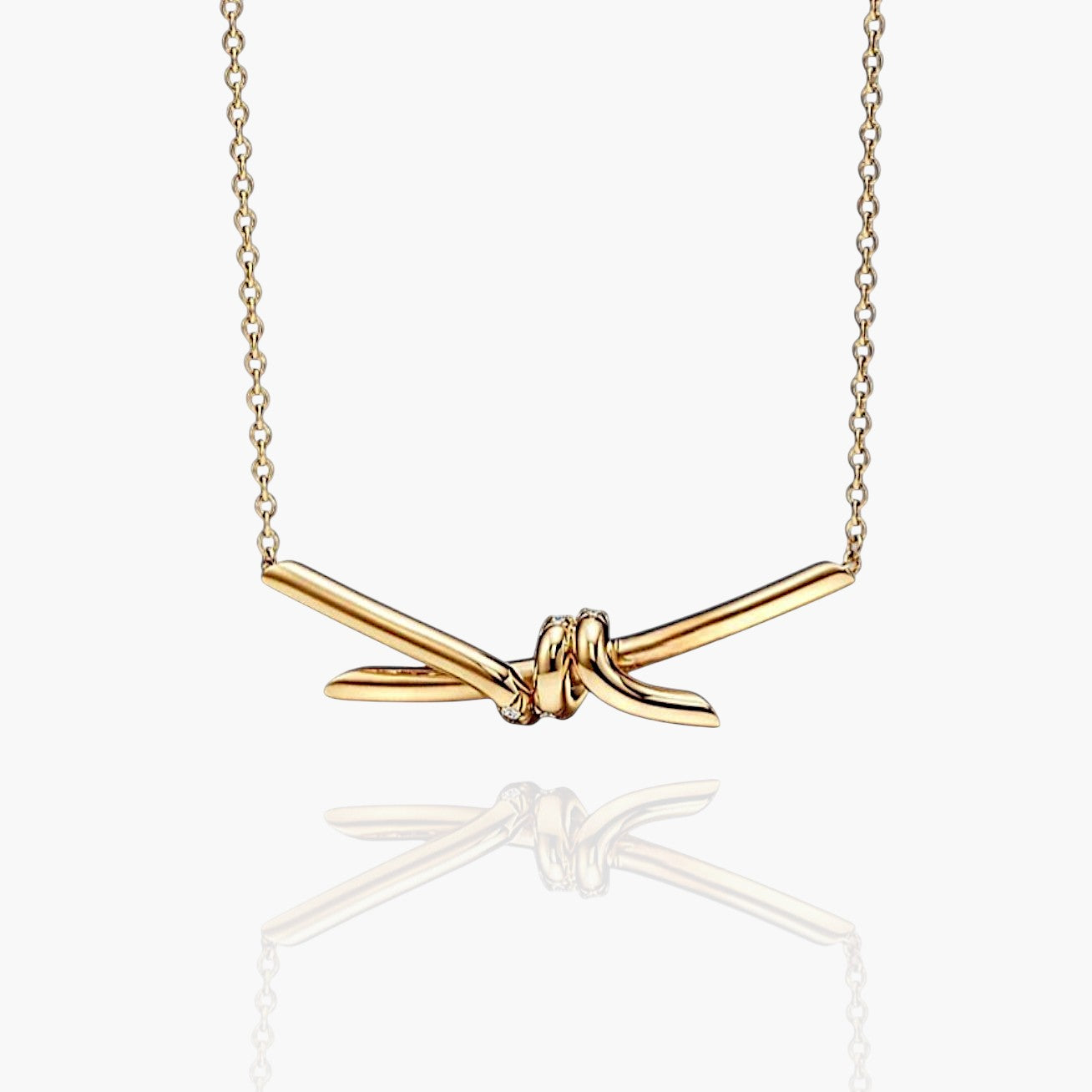 Pavé Knot Pendant Necklace