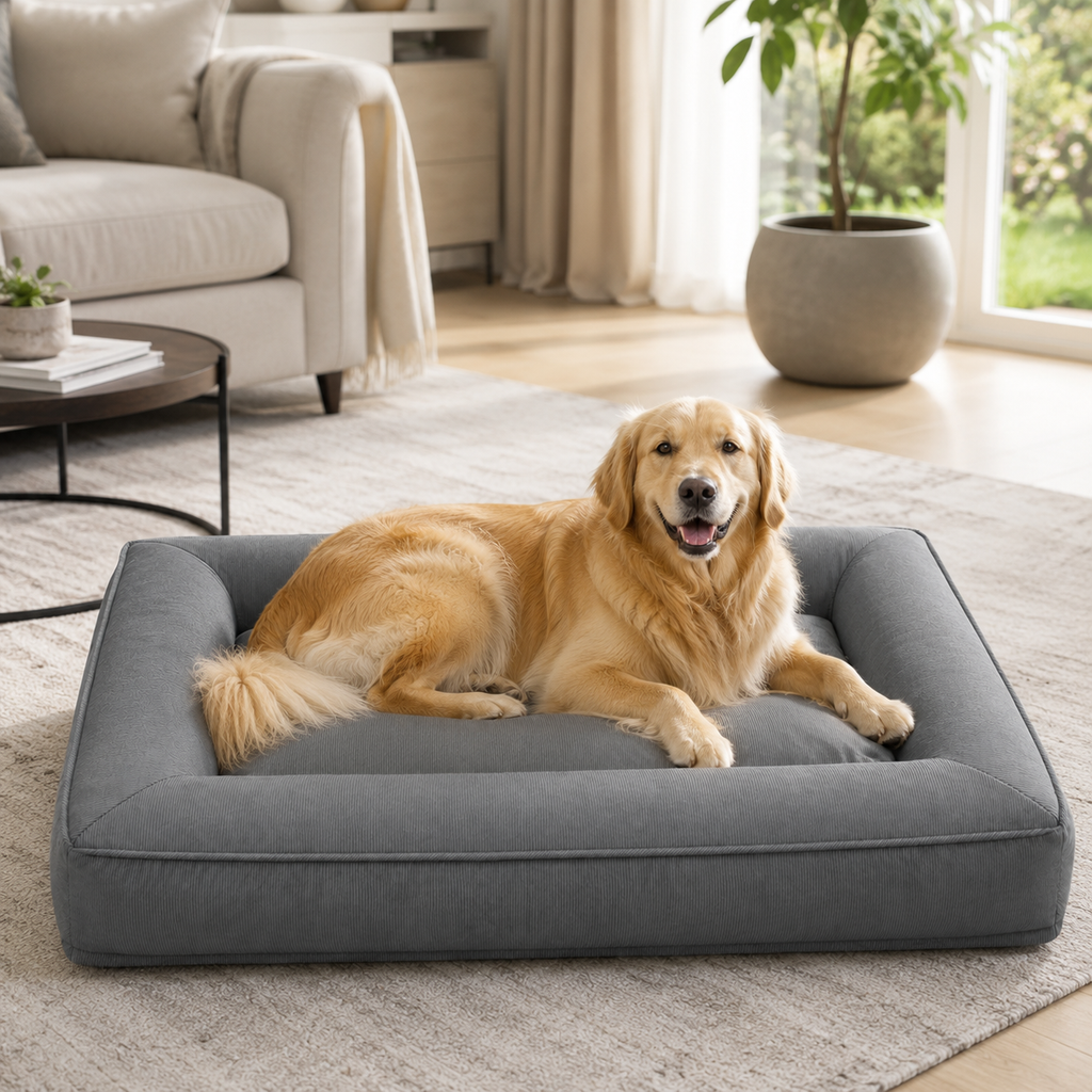 Dog Bed with Waterproof Fabric | Anti-Anxiety Design for Ultimate Comfort