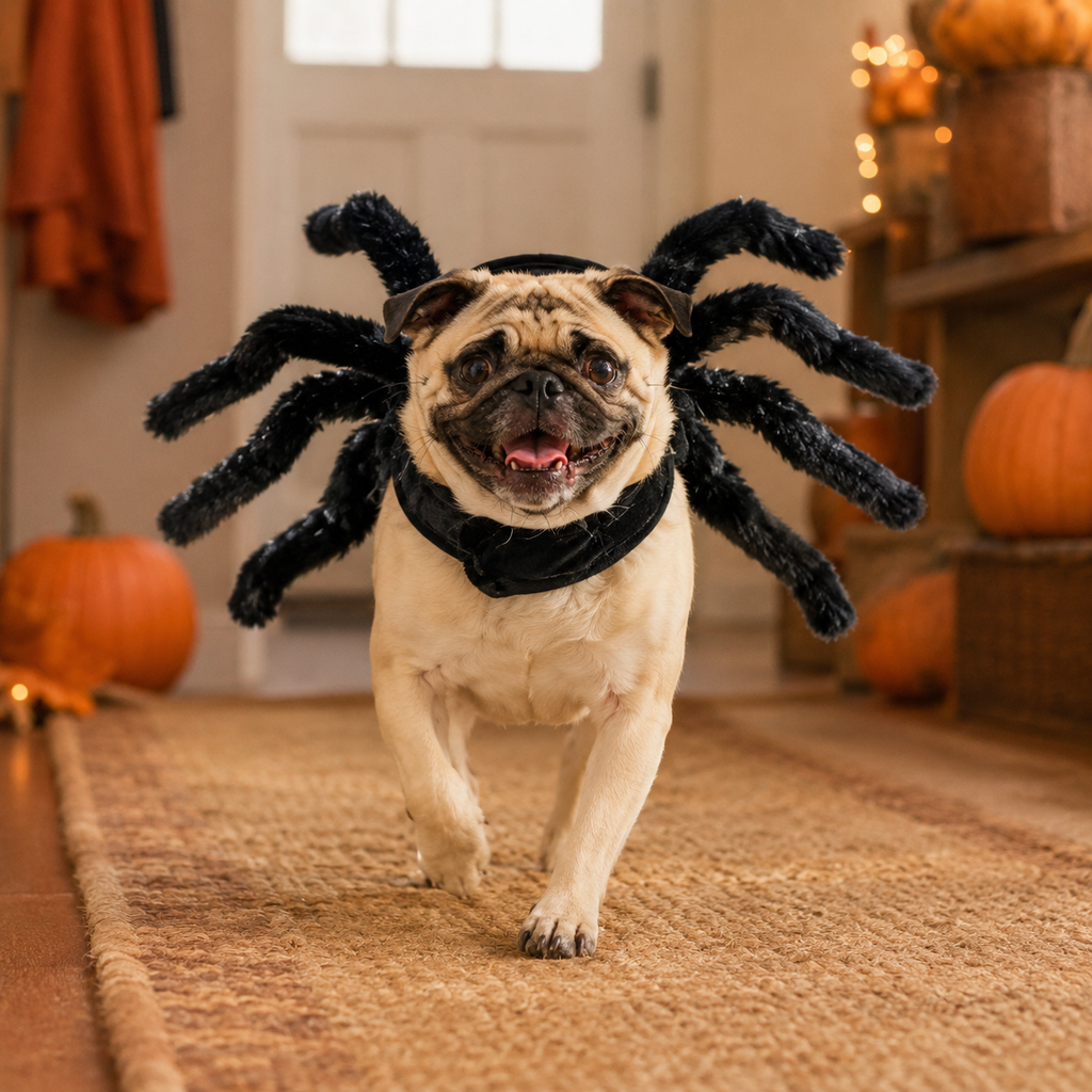 Halloween Pet Kostuum Black Spider