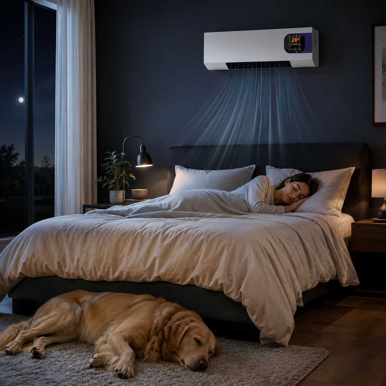 2000W Wall Mounted Space Heater with Remote – PTC Ceramic Heater & Fan
