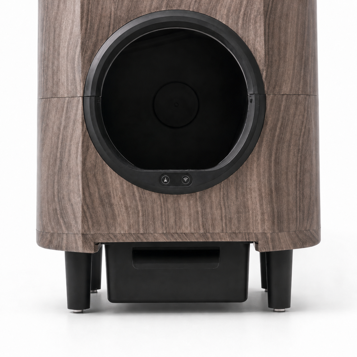 Self-Cleaning Cat Litter Box with App Control – Luxury Wood-Look Design