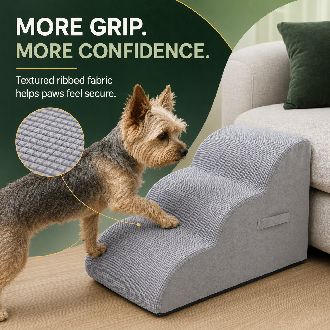 SnugNest | Dog Stairs for Bed with Hidden Storage | Stylish & Durable Accessory for Easy Pet Access