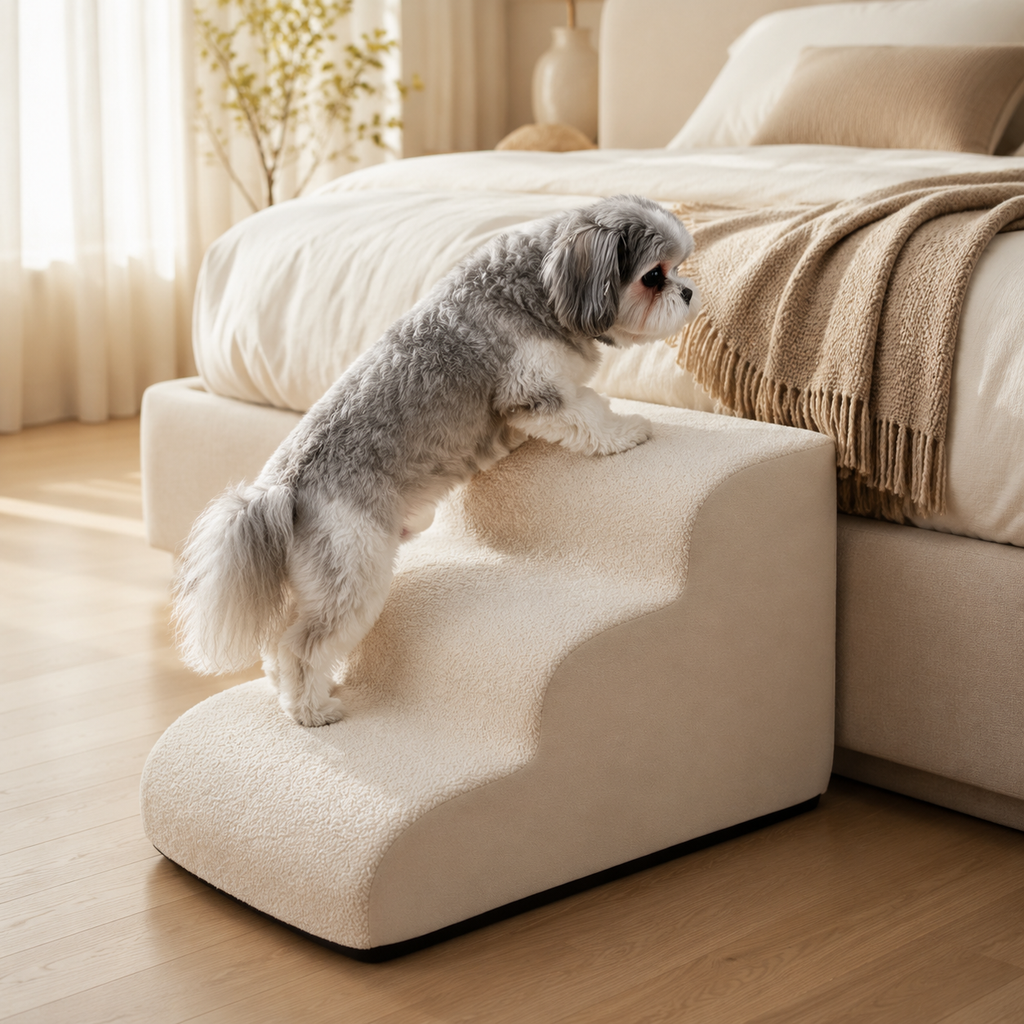Comfort Steps | Dog Stairs for Bed with Non-Slip Design | Soft Foam for Easy Access