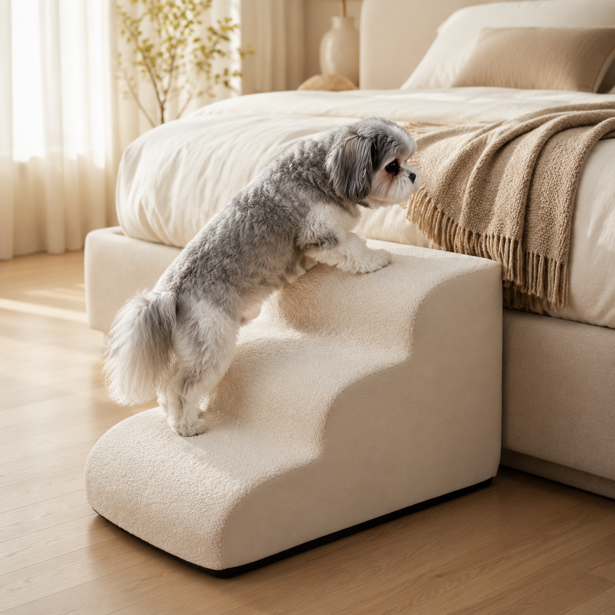 Comfort Steps | Dog Stairs for Bed with Non-Slip Design | Soft Foam for Easy Access