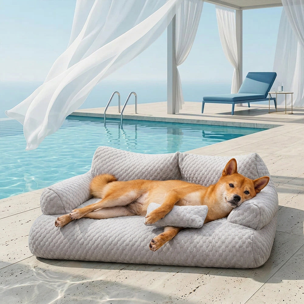 Ice Silk Cooling Dog Bed – Breathable Summer Sofa Bed with Washable Cover - view 17