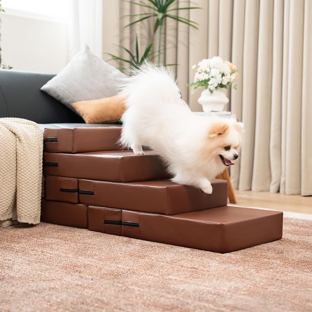 Modular Pet Stairs – Waterproof Faux Leather Steps That Convert to a Bed - view 16
