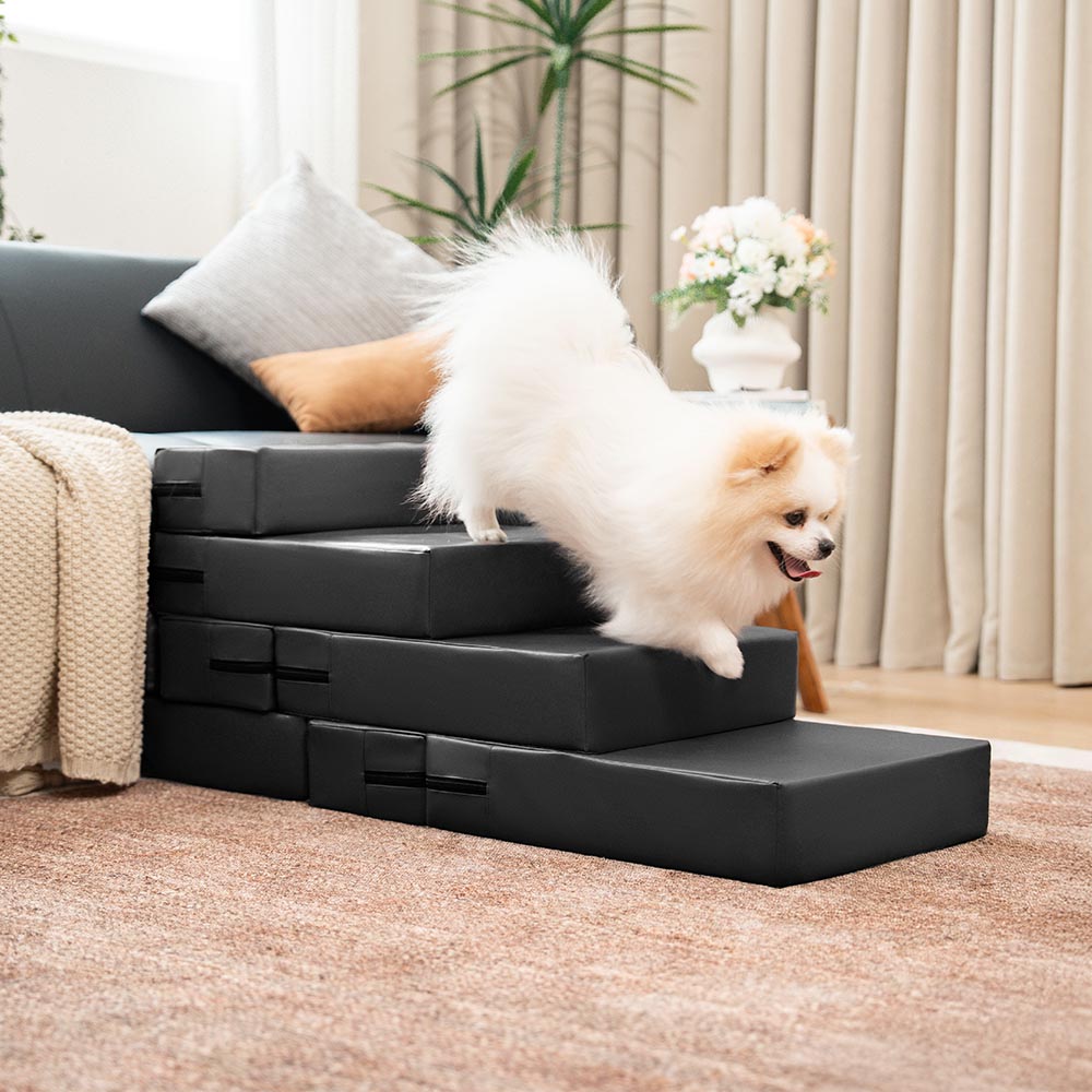 Modular Pet Stairs – Waterproof Faux Leather Steps That Convert to a Bed - view 18