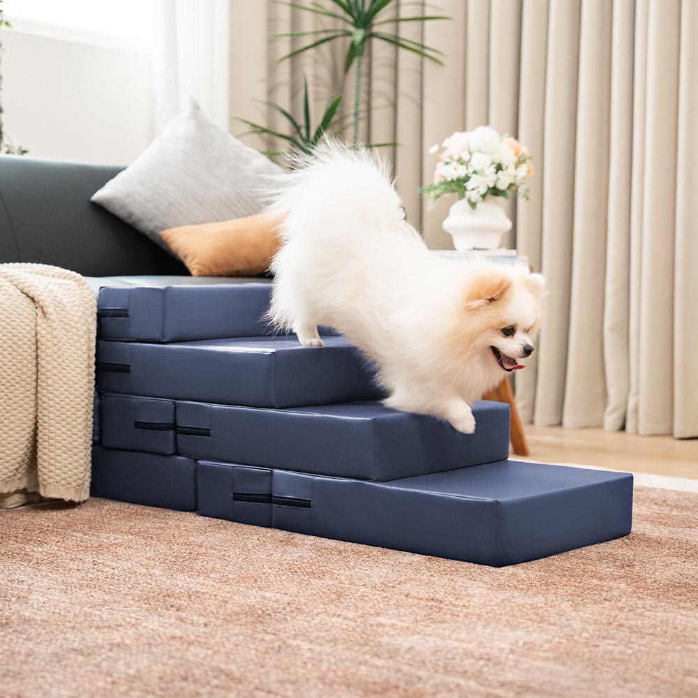 Modular Pet Stairs – Waterproof Faux Leather Steps That Convert to a Bed - view 19