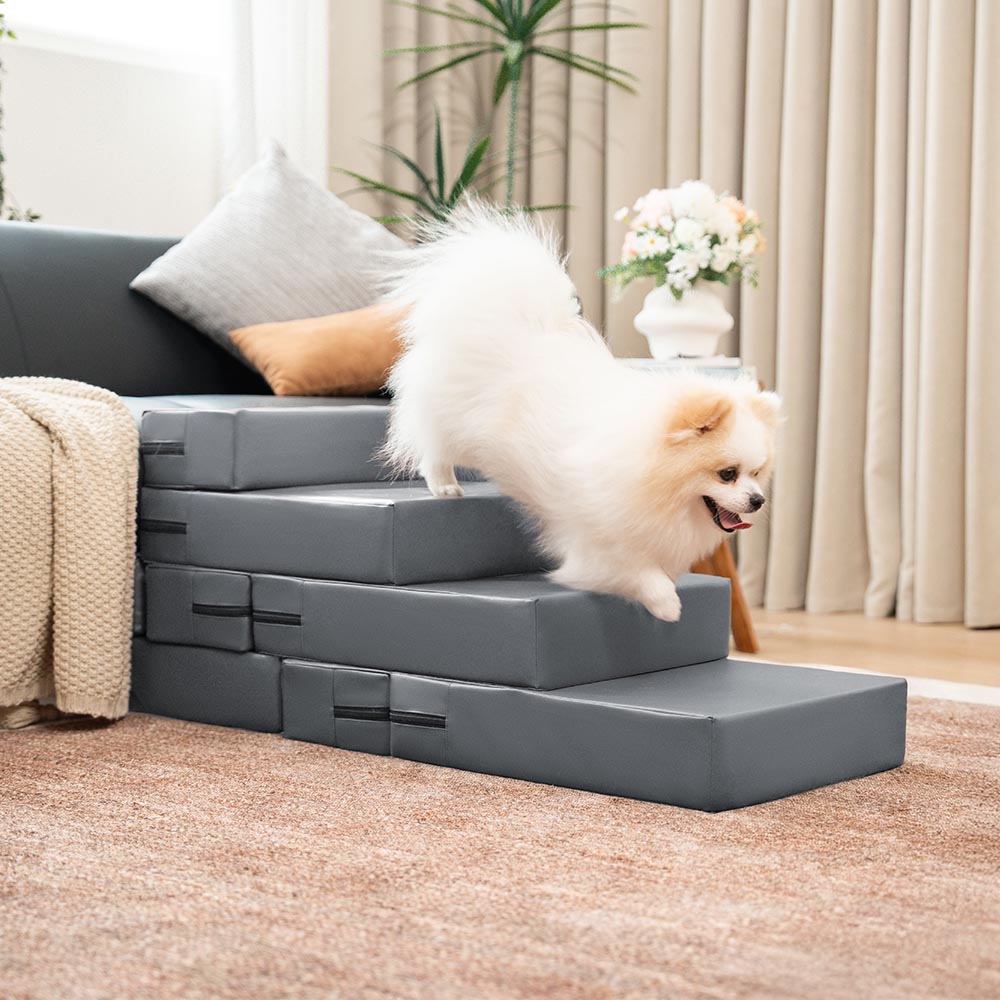 Modular Pet Stairs – Waterproof Faux Leather Steps That Convert to a Bed - view 17