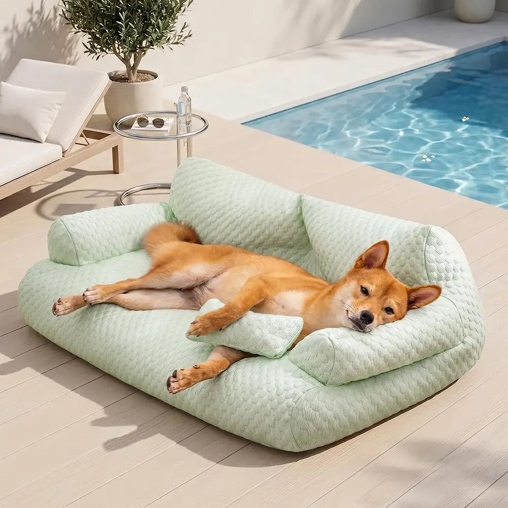 Ice Silk Cooling Dog Bed – Breathable Summer Sofa Bed with Washable Cover - view 21