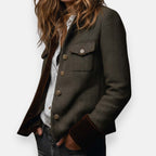 THEODORA | HERRINGBONE TWEED JACKET