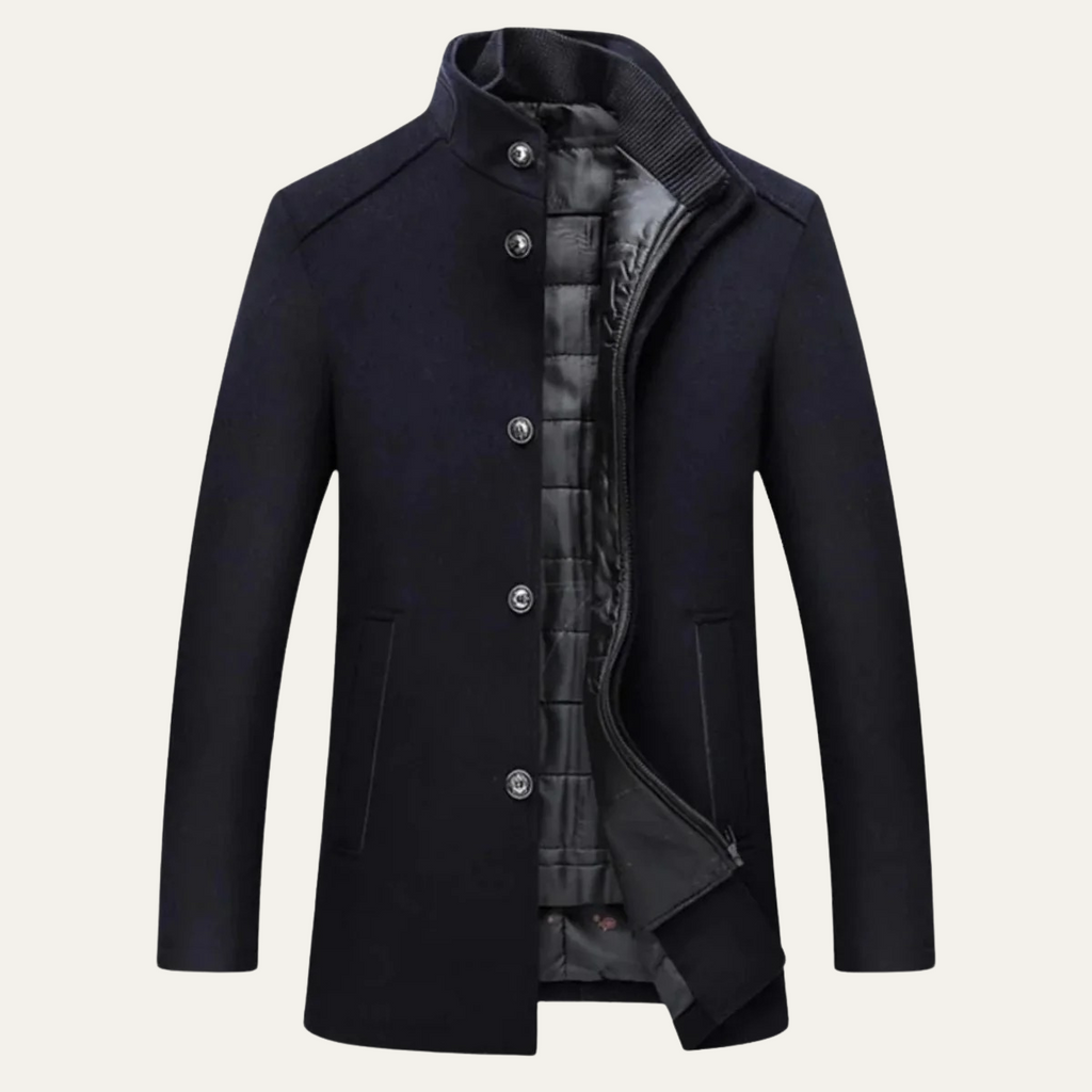 Montague Stand Collar Button Coat - image 7