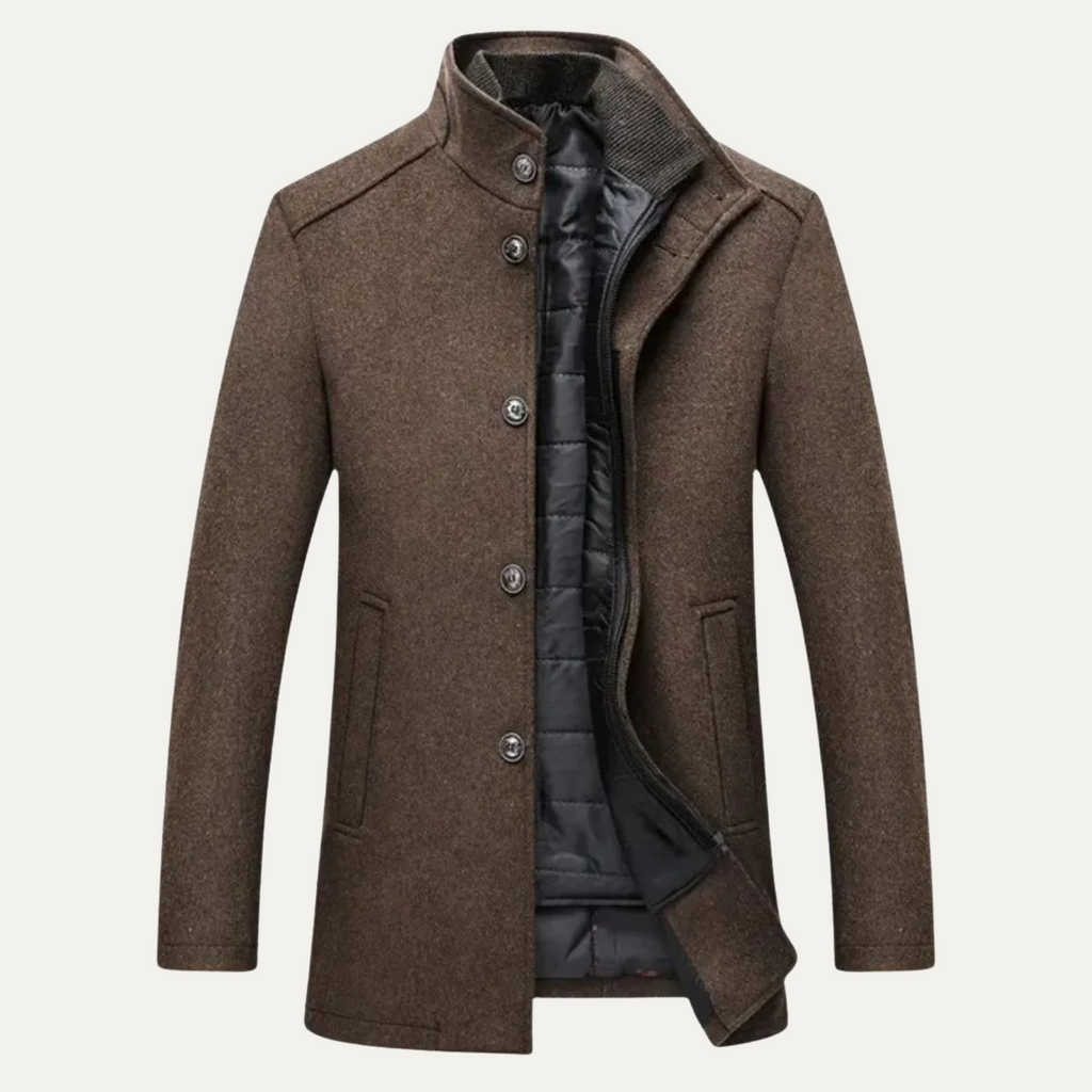 Montague Stand Collar Button Coat - image 4
