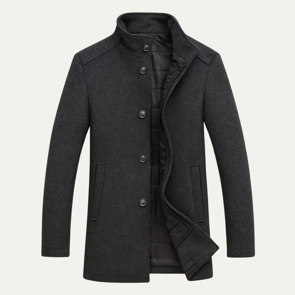Montague Stand Collar Button Coat - image 6