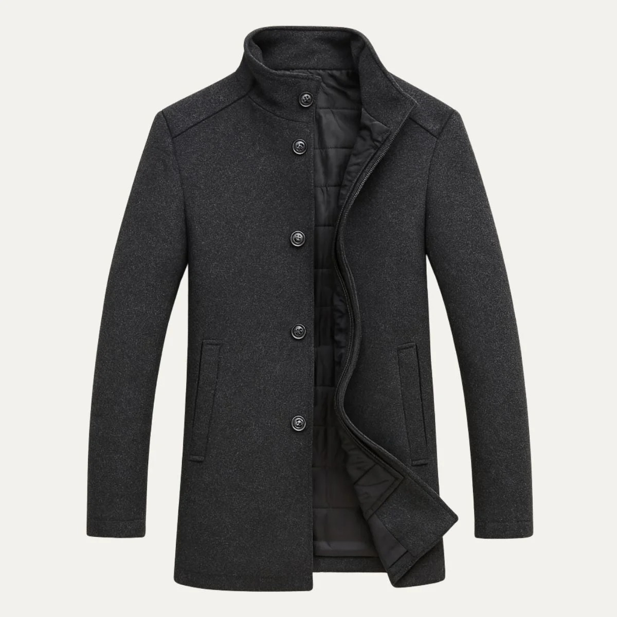 Montague Stand Collar Button Coat - image 6