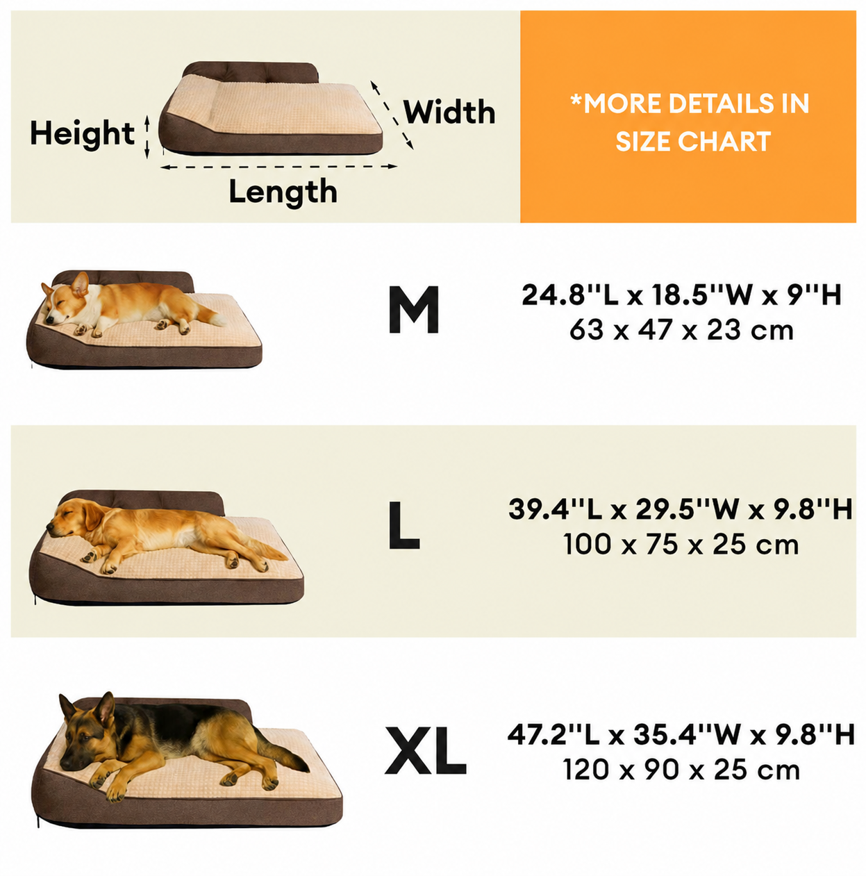 Comfort Haven | Large Dog Bed with Thickened Support | Cozy Design for Ultimate Comfort