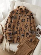 Rosalind Geometric Fleece Zip Jacket - image 15