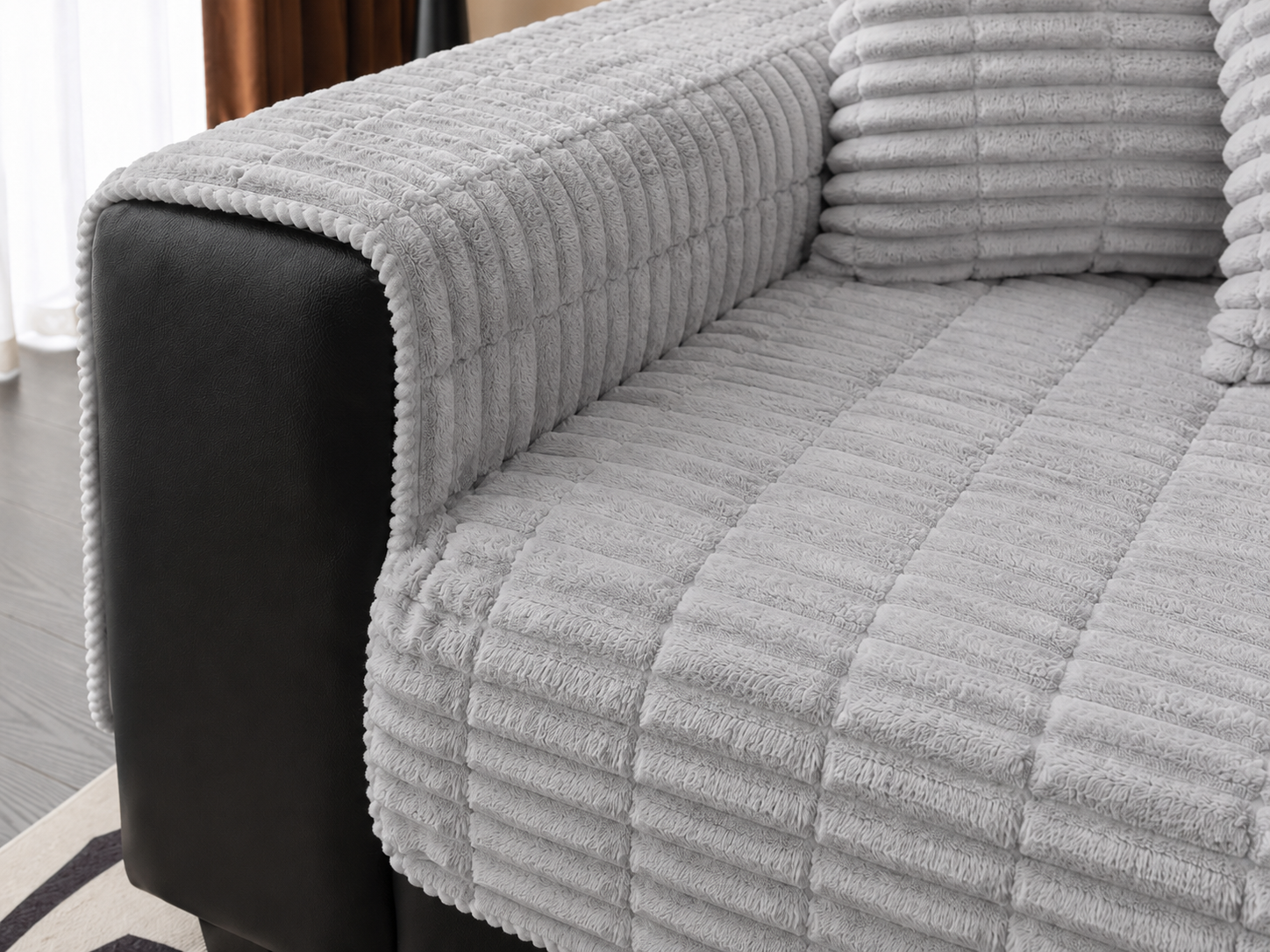Cozy Flannel | Waterproof Sofa Cover with Non-Slip Backing | Pet-Friendly Protection for Ultimate Comfort