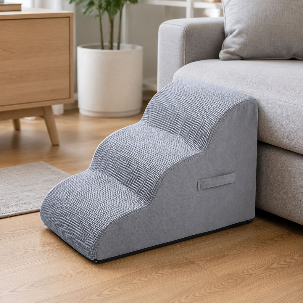 SnugNest | Dog Stairs for Bed with Hidden Storage | Stylish & Durable Accessory for Easy Pet Access