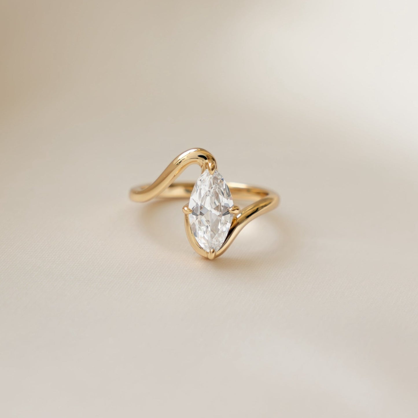 Dainty Marquise Swirl Ring