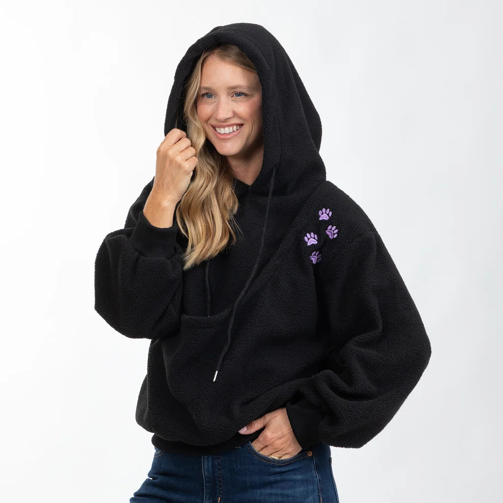 Pet Carrier Hoodie Sweatshirt | Fleece Dog & Cat Sling Hoodie with Front Pocket
