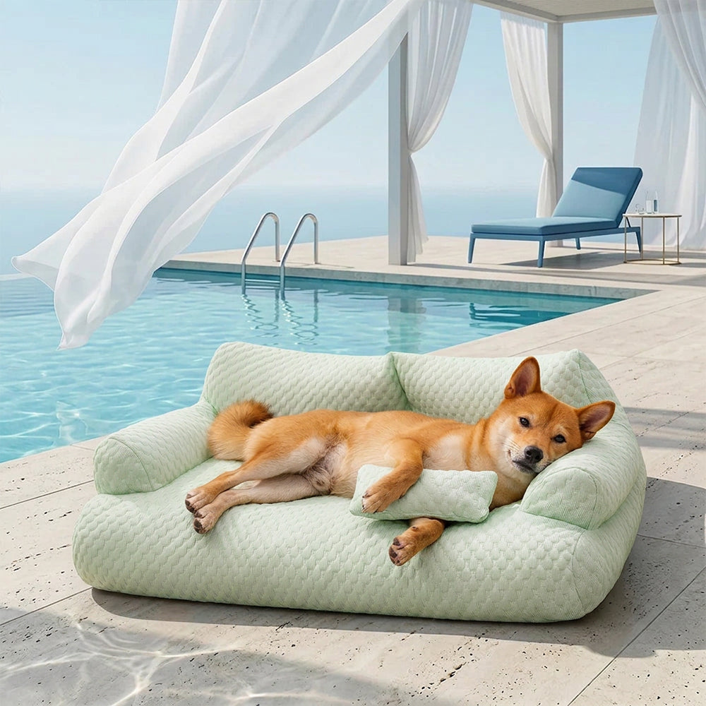 Ice Silk Cooling Dog Bed – Breathable Summer Sofa Bed with Washable Cover - view 18