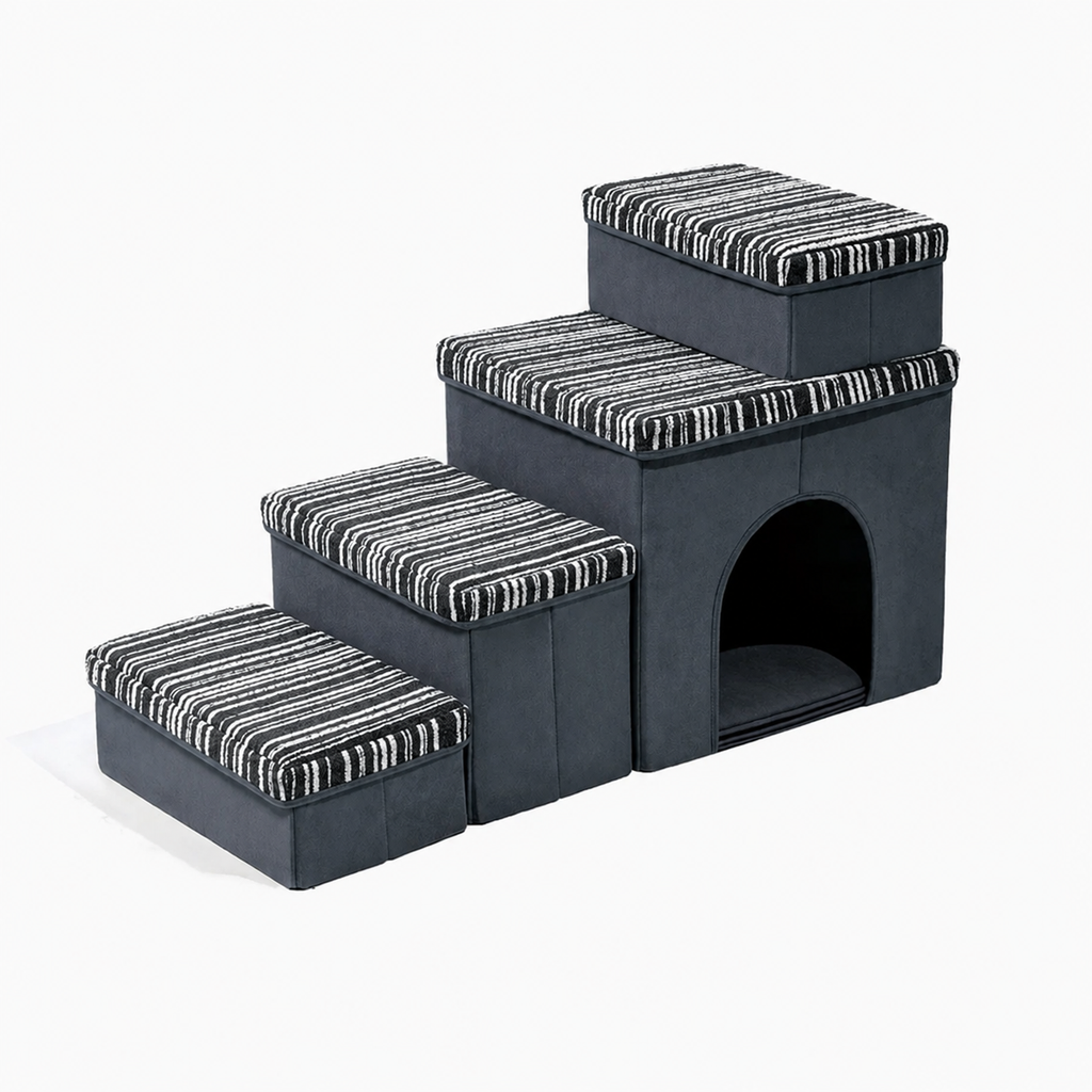 SnugNest | Dog Stairs for Bed with Hidden Storage | Stylish & Durable Accessory for Easy Pet Access