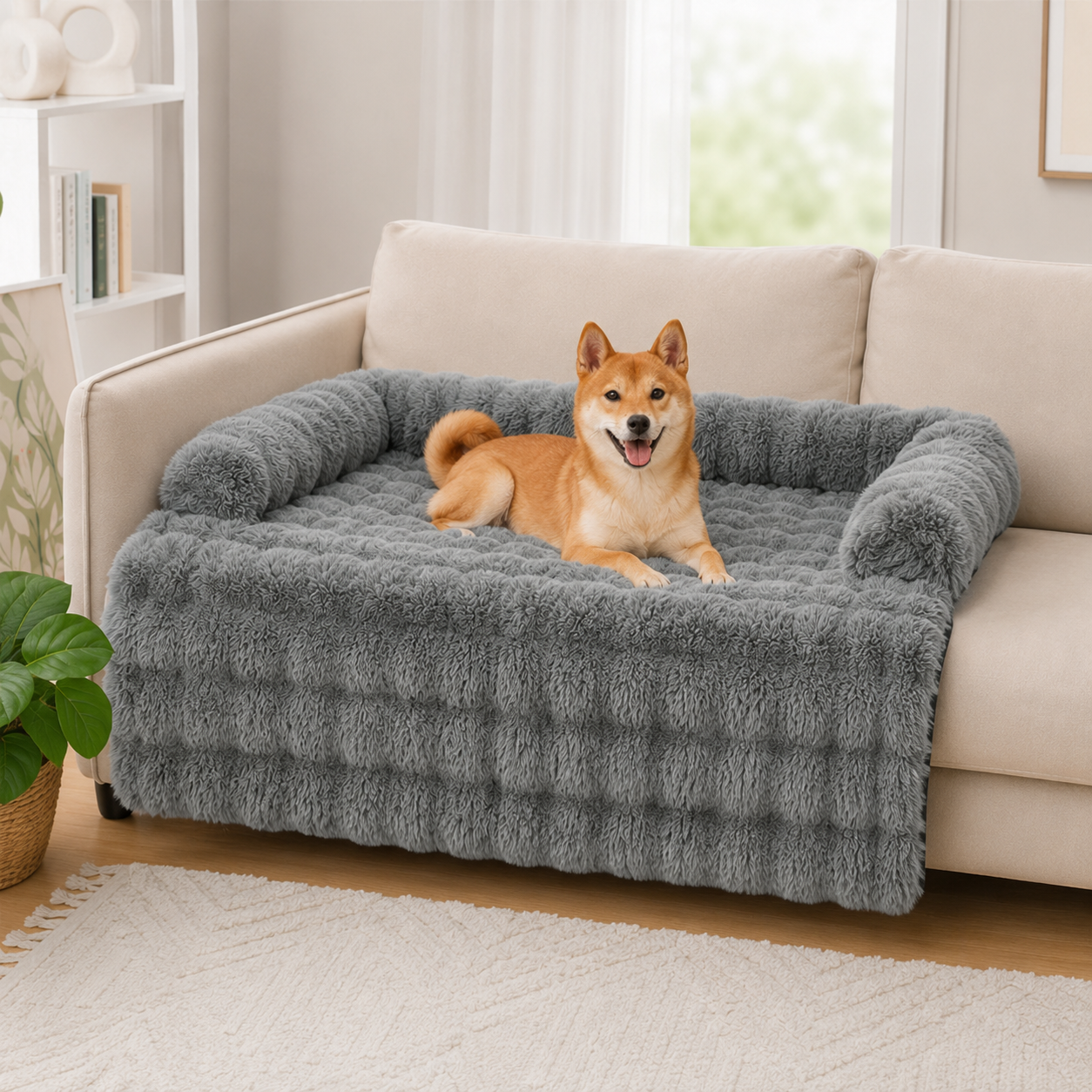 Plush Dog Bed with Ultimate Pet Comfort