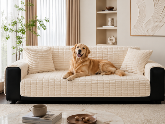 Cozy Flannel | Waterproof Sofa Cover with Non-Slip Backing | Pet-Friendly Protection for Ultimate Comfort